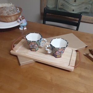 WOOD SERVING TRAY(BNIB)